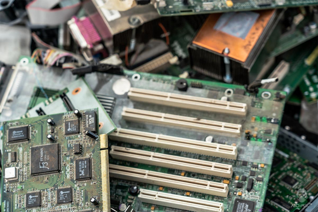 Dismantled computer parts at Agbogbloshie